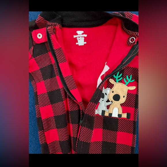 Koala Baby Footie PJ’s - XMas Print Koala Baby Pajamas. - Picture 3 of 4